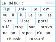 Lecteurs débutants - Premiers mots simples à lire qui vont servir pour la suite - Apprendre à lire les prénoms de nos deux héros Unik et Tipi