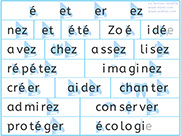 Apprendre à lire le son é et er ez - Lecture visuelle avec Unik et Tipi - L'image du son é et er ez - Lire des mots avec le son é et er ez 