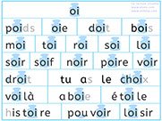 Apprendre à lire le son oi- Lecture visuelle avec Unik et Tipi - L'image du son oi  - Lire des mots avec le son oi