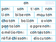 Apprendre à lire le son on - Lecture visuelle avec Unik et Tipi - L'image du son on - Lire des mots avec le son on