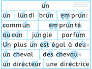 Apprendre à lire le son un - Lecture visuelle avec Unik et Tipi - L'image du son un - Lire des mots avec le son un