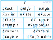 Apprendre à lire le son x qui fait le son "gs" - Lecture visuelle avec Unik et Tipi - L'image du son x - Lire des mots avec le son x