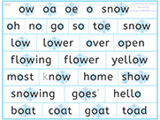 Learn to read with phonics - Learn English  visually - Apprendre l'anglais en images  visuellement - Lire en anglais oe de toe et ow de snow