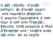 Apprendre à lire avec Unik et Tipi - Histoire à lire avec le son ç : apprendre le ç - page 4 sur 5 - Lecture syllabique et visuelle Alvea