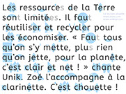 Apprendre à lire avec Unik et Tipi - Histoire à lire 25 avec le son ette et : La bicyclette - page 3 sur 3- Lecture syllabique et visuelle Alvea