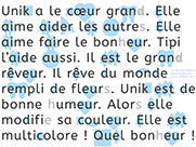 Apprendre à lire avec Unik et Tipi - Histoire à lire 14 avec le son eu de fleur et œu : Unik a le coeur grand - Lecture syllabique