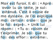 Apprendre à lire avec Unik et Tipi - Histoire à lire 29 avec le son x : Max est furax - page 1 sur 2 - Lecture syllabique et visuelle Alvea