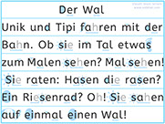 Apprendre l'allemand - Apprendre à lire un texte allemand avec le son a ah de Wal - a-Laut von Wal lesen lernen - Lecture visuelle - p 1